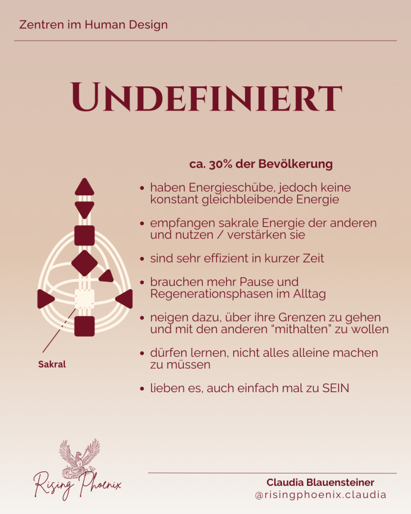 undefiniertes Sakralzentrum im Human Design Chart erklärt: Bedeutung & Tipps