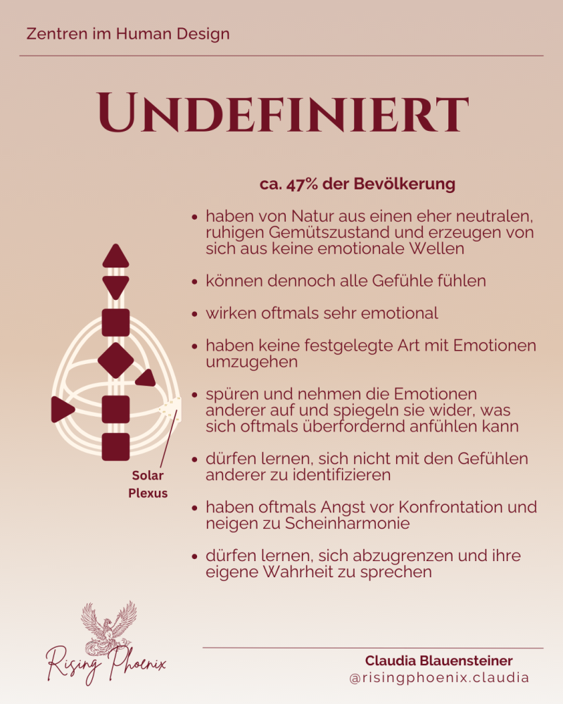 undefiniertes Emotionszentrum im Human Design Chart erklärt: Bedeutung & Tipps